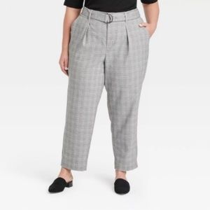 A New Day Belted Ankle Pants, Pleated, Size 12